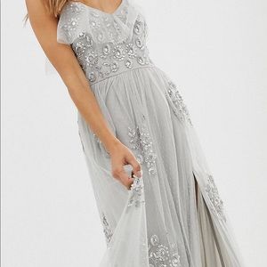 NWT gray bridesmaid boho dress for sale